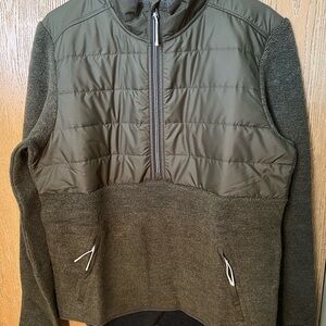 prAna Men’s XL IncrediWool 1/2 Zip Slate Green Heather NWT Pullover